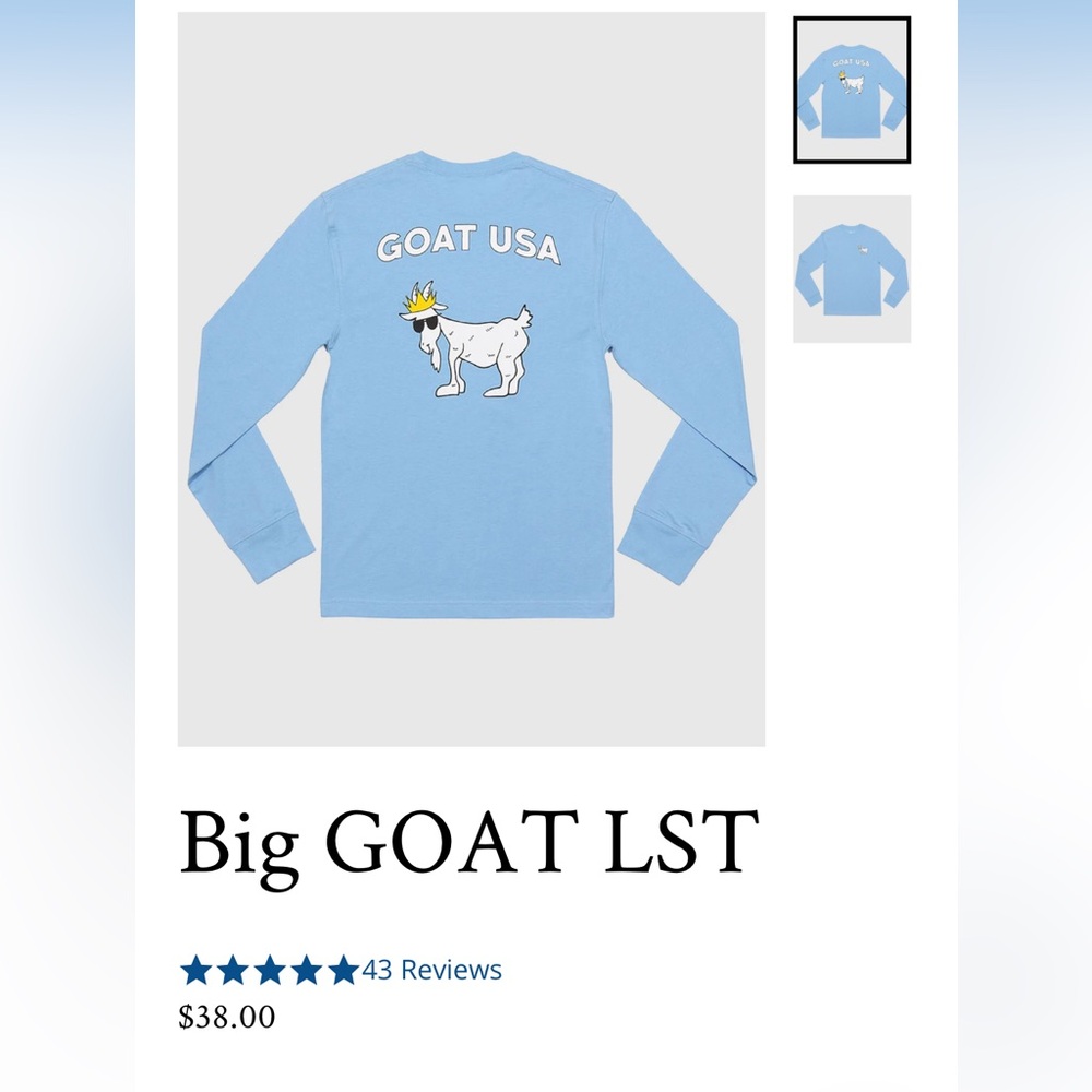 GOAT long sleeved shirt